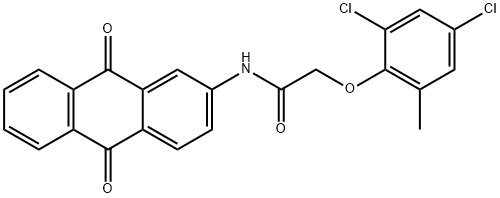 2-(2,4-dichloro-6-methylphenoxy)-N-(9,10-dioxo-9,10-dihydro-2-anthracenyl)acetamide Struktur