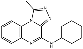 N-cyclohexyl-N-(1-methyl[1,2,4]triazolo[4,3-a]quinoxalin-4-yl)amine Struktur