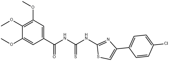 N-[4-(4-chlorophenyl)-1,3-thiazol-2-yl]-N'-(3,4,5-trimethoxybenzoyl)thiourea Struktur