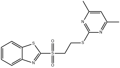 2-({2-[(4,6-dimethylpyrimidin-2-yl)sulfanyl]ethyl}sulfonyl)-1,3-benzothiazole Struktur