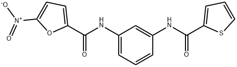 5-nitro-N-{3-[(2-thienylcarbonyl)amino]phenyl}-2-furamide Struktur