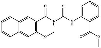 methyl 2-({[(3-methoxy-2-naphthoyl)amino]carbothioyl}amino)benzoate Struktur