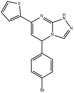 5-(4-bromophenyl)-7-(2-thienyl)-5,8-dihydro[1,2,4]triazolo[4,3-a]pyrimidine Struktur