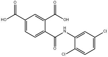 4-[(2,5-dichloroanilino)carbonyl]isophthalic acid Struktur