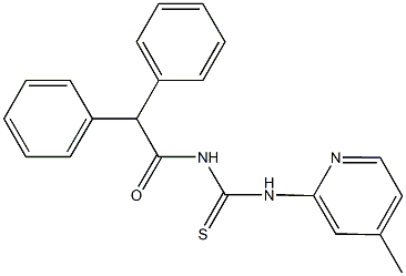 N-(diphenylacetyl)-N'-(4-methyl-2-pyridinyl)thiourea Struktur