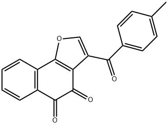 3-(4-methylbenzoyl)naphtho[1,2-b]furan-4,5-dione Struktur