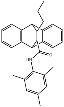 N-mesityl-16-propyltetracyclo[6.6.2.0~2,7~.0~9,14~]hexadeca-2,4,6,9,11,13-hexaene-15-carboxamide Struktur