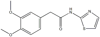 2-(3,4-dimethoxyphenyl)-N-(1,3-thiazol-2-yl)acetamide Struktur