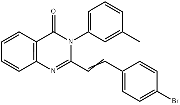 2-[2-(4-bromophenyl)vinyl]-3-(3-methylphenyl)-4(3H)-quinazolinone Struktur