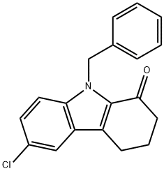 9-benzyl-6-chloro-2,3,4,9-tetrahydro-1H-carbazol-1-one Struktur