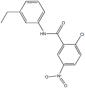 2-chloro-N-(3-ethylphenyl)-5-nitrobenzamide Struktur