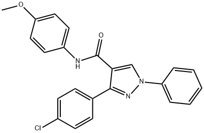 3-(4-chlorophenyl)-N-(4-methoxyphenyl)-1-phenyl-1H-pyrazole-4-carboxamide Struktur