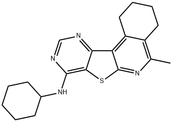 N-cyclohexyl-N-(5-methyl-1,2,3,4-tetrahydropyrimido[4',5':4,5]thieno[2,3-c]isoquinolin-8-yl)amine Struktur