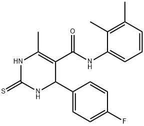 N-(2,3-dimethylphenyl)-4-(4-fluorophenyl)-6-methyl-2-thioxo-1,2,3,4-tetrahydropyrimidine-5-carboxamide Struktur