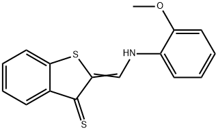 2-[(2-methoxyanilino)methylene]-1-benzothiophene-3(2H)-thione Struktur