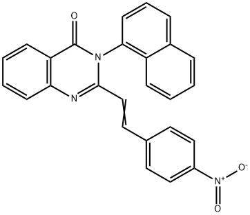 2-(2-{4-nitrophenyl}vinyl)-3-(1-naphthyl)-4(3H)-quinazolinone Struktur