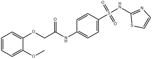 2-(2-methoxyphenoxy)-N-{4-[(1,3-thiazol-2-ylamino)sulfonyl]phenyl}acetamide Struktur