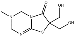 7,7-bis(hydroxymethyl)-3-methyl-3,4-dihydro-2H-[1,3]thiazolo[3,2-a][1,3,5]triazin-6(7H)-one Struktur