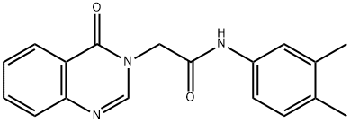 N-(3,4-dimethylphenyl)-2-(4-oxo-3(4H)-quinazolinyl)acetamide Struktur