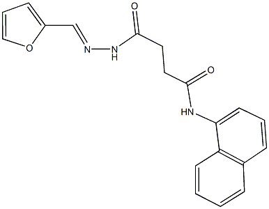 4-[2-(2-furylmethylene)hydrazino]-N-(1-naphthyl)-4-oxobutanamide Struktur