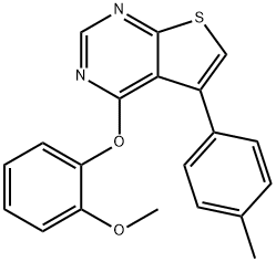 4-(2-methoxyphenoxy)-5-(4-methylphenyl)thieno[2,3-d]pyrimidine Struktur