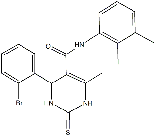 4-(2-bromophenyl)-N-(2,3-dimethylphenyl)-6-methyl-2-thioxo-1,2,3,4-tetrahydropyrimidine-5-carboxamide Struktur