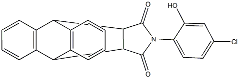 17-(4-chloro-2-hydroxyphenyl)-17-azapentacyclo[6.6.5.0~2,7~.0~9,14~.0~15,19~]nonadeca-2,4,6,9,11,13-hexaene-16,18-dione Struktur