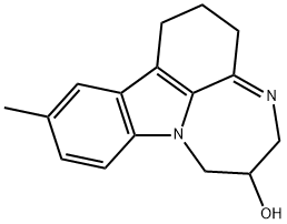 11-methyl-1,2,3,5,6,7-hexahydro[1,4]diazepino[3,2,1-jk]carbazol-6-ol Struktur