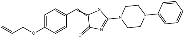 5-[4-(allyloxy)benzylidene]-2-(4-phenyl-1-piperazinyl)-1,3-thiazol-4(5H)-one Struktur