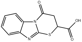 4-oxo-3,4-dihydro-2H-[1,3]thiazino[3,2-a]benzimidazole-2-carboxylic acid Struktur