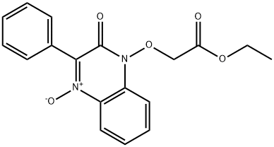 ethyl [(4-oxido-2-oxo-3-phenyl-1(2H)-quinoxalinyl)oxy]acetate Struktur