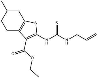 ethyl 2-{[(allylamino)carbothioyl]amino}-6-methyl-4,5,6,7-tetrahydro-1-benzothiophene-3-carboxylate Struktur