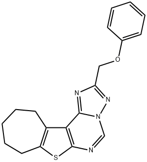 2-(phenoxymethyl)-9,10,11,12-tetrahydro-8H-cyclohepta[4,5]thieno[3,2-e][1,2,4]triazolo[1,5-c]pyrimidine Struktur