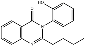 2-butyl-3-(2-hydroxyphenyl)-4(3H)-quinazolinone Struktur