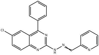 2-pyridinecarbaldehyde (6-chloro-4-phenyl-2-quinazolinyl)hydrazone Struktur