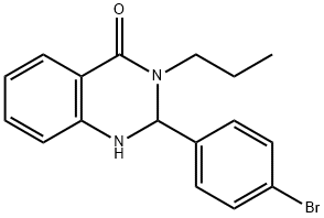 2-(4-bromophenyl)-3-propyl-2,3-dihydro-4(1H)-quinazolinone Struktur