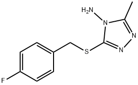 3-[(4-fluorobenzyl)sulfanyl]-5-methyl-4H-1,2,4-triazol-4-amine Struktur