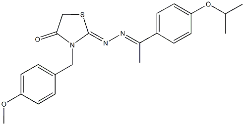 3-(4-methoxybenzyl)-1,3-thiazolidine-2,4-dione 2-{[1-(4-isopropoxyphenyl)ethylidene]hydrazone} Struktur