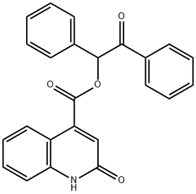 2-oxo-1,2-diphenylethyl 2-hydroxy-4-quinolinecarboxylate Struktur