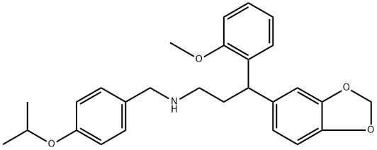 N-[3-(1,3-benzodioxol-5-yl)-3-(2-methoxyphenyl)propyl]-N-(4-isopropoxybenzyl)amine Struktur