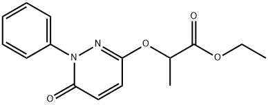 ethyl 2-[(6-oxo-1-phenyl-1,6-dihydro-3-pyridazinyl)oxy]propanoate Struktur