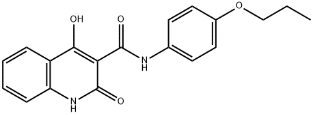 4-hydroxy-2-oxo-N-(4-propoxyphenyl)-1,2-dihydroquinoline-3-carboxamide Struktur