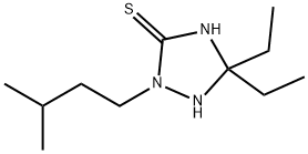 5,5-diethyl-2-isopentyl-1,2,4-triazolidine-3-thione Struktur