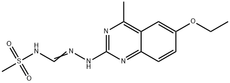 N-{amino[(6-ethoxy-4-methyl-2-quinazolinyl)amino]methylene}methanesulfonamide Struktur