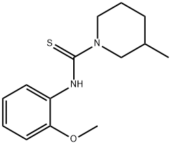 N-(2-methoxyphenyl)-3-methyl-1-piperidinecarbothioamide Struktur