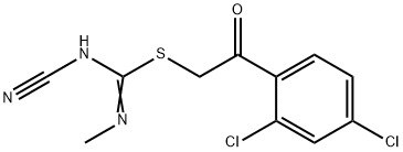 2-(2,4-dichlorophenyl)-2-oxoethyl N'-cyano-N-methylimidothiocarbamate Struktur