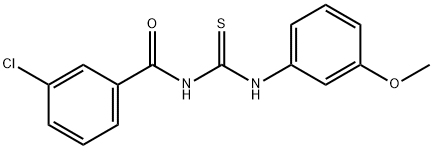 N-(3-chlorobenzoyl)-N'-(3-methoxyphenyl)thiourea Struktur