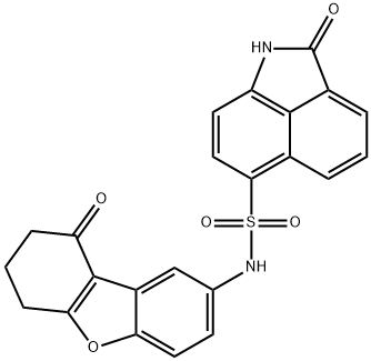 2-oxo-N-(9-oxo-6,7,8,9-tetrahydrodibenzo[b,d]furan-2-yl)-1,2-dihydrobenzo[cd]indole-6-sulfonamide Struktur