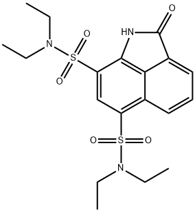 N~6~,N~6~,N~8~,N~8~-tetraethyl-2-oxo-1,2-dihydrobenzo[cd]indole-6,8-disulfonamide Struktur