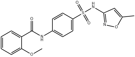 2-methoxy-N-(4-{[(5-methyl-3-isoxazolyl)amino]sulfonyl}phenyl)benzamide Struktur